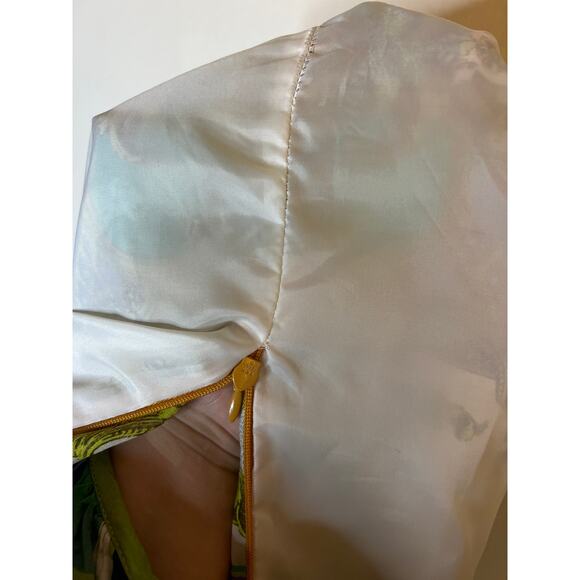 VINTAGE | Y2K ALEXIA ADMOR Gauze Chiffon Waist Detail Baroque Silk Mini Dress - Picture 10 of 16